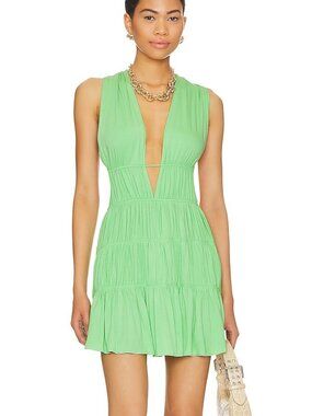 Indah Ryan Mini Dress - Hope Green - Size Medium